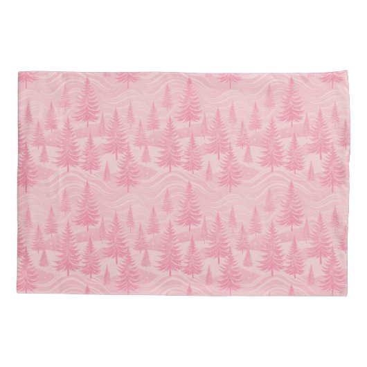 Pink Forest Christmas 枕カバー (裏面-左)