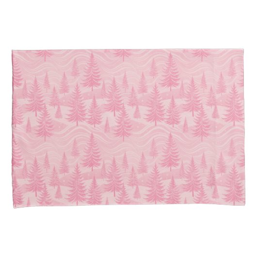 Pink Forest Christmas 枕カバー (正面右)