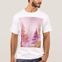 Pink forest tシャツ