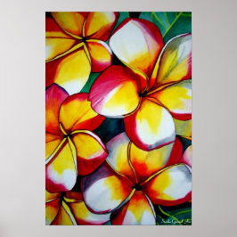 Pink Frangipani art poster by Sacha Grossel Art ポスター