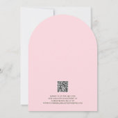 Pink fresh off the market arch bridal shower 招待状 (裏面)