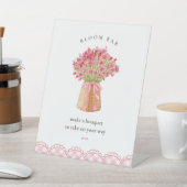 Pink fresh off the market bridal shower bloom bar 台座サイン (インサイチュ)