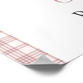 Pink Fresh off the market country Bridal Shower ポスター (角)