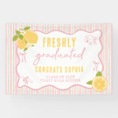 Pink Freshly Graduated Lemon Banner 横断幕 (横)