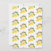 Pink Freshly Lemon Citrus Graduation Announcement 招待状 (裏面)