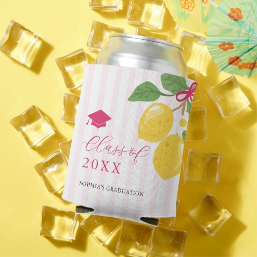 Pink Freshly Lemon Citrus Graduation Party 缶クーラー (インサイチュ 夏)