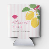 Pink Freshly Lemon Citrus Graduation Party 缶クーラー (裏面)