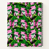 Pink Frog On Green Leaf Pattern Design  ノートブック (裏面)