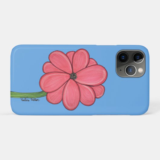 Pink Full Flower Case-Mate iPhoneケース (裏面(横))