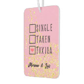 Pink Funny Spanish Personalized Name Car Floor Mat カーエアーフレッシュナー (左)