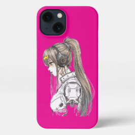 Pink Futuristic Girl Aesthetic iPhone 17 Case iPhone 13ケース