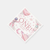 Pink Galaxy First Trip Around the Sun Napkin スタンダードカクテルナプキン (角)