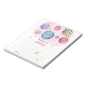 PINK GALAXY SPACE birthday time capsule message ノートパッド (回転)