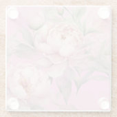 Pink Garden Peonies Coaster ガラスコースター (裏面)