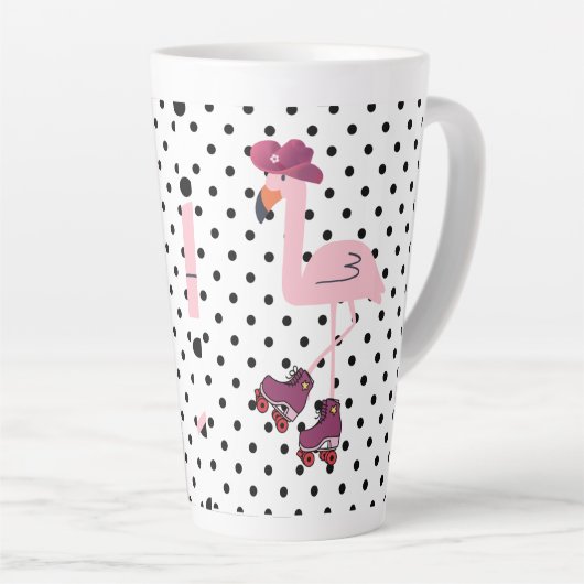 pink garza カフェラテマグ (右アングル)