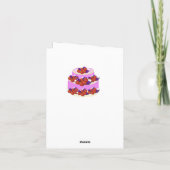 Pink Gataux編集可能誕生日 カード (裏面)