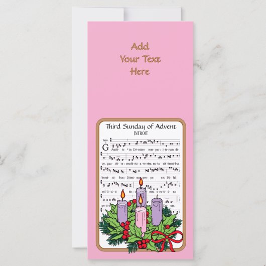 Pink Gaudete Sunday Standing BVM Advent (裏面)