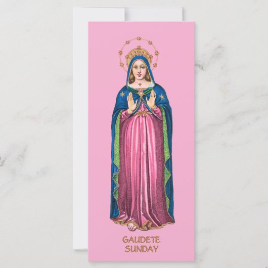 Pink Gaudete Sunday Standing BVM Advent (正面)