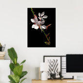 Pink Gaura Flower Poster ポスター (ホームオフィス)