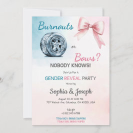 Pink gender Reveal Invitation card design 招待状