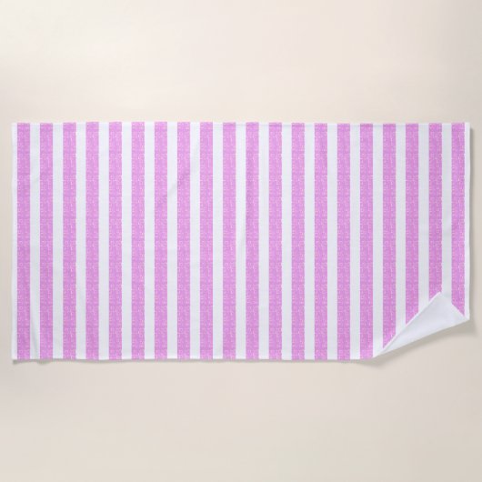 Pink Geometric Beach Towel ビーチタオル (正面)