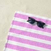 Pink Geometric Beach Towel ビーチタオル (インサイチュ)