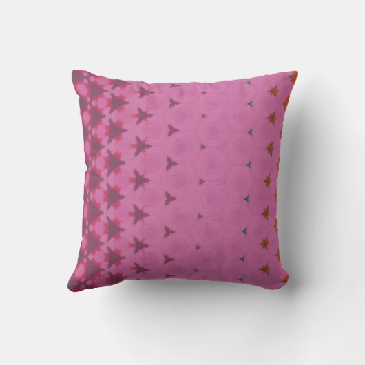 Pink geometric design pillow クッション (裏面)