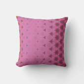 Pink geometric design pillow クッション (正面)