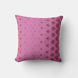 Pink geometric design pillow クッション
