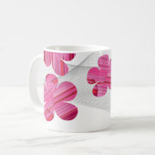 Pink geometric flower mug コーヒーマグカップ (正面左)