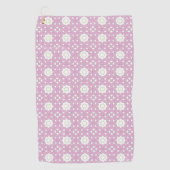 Pink geometric mandala patterned  ゴルフタオル (正面)