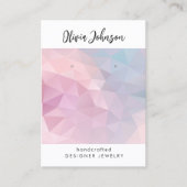 Pink Geometric Pattern Jewelry Earring Display  名刺 (正面)