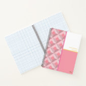 Pink Geometric Squares Custom Notebook ノートブック (内部)