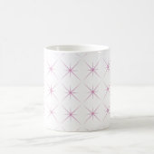 Pink Geometric Starburst Pattern Mug コーヒーマグカップ (中央)