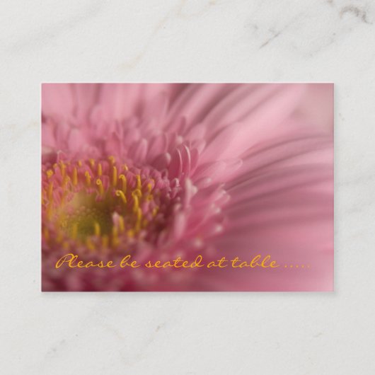 Pink Gerbera ・ゲストシーティングミニカード プレイスカード (正面)