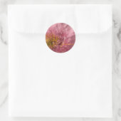 Pink Gerbera ・日付シールを保存 ラウンドシール (バッグ)