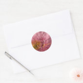 Pink Gerbera ・日付シールを保存 ラウンドシール (封筒)