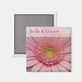 Pink Gerbera ・日付マグネットの保存 マグネット (正面/裏面)