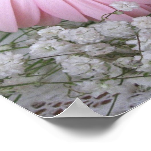 Pink Gerberas Print ポスター (角)