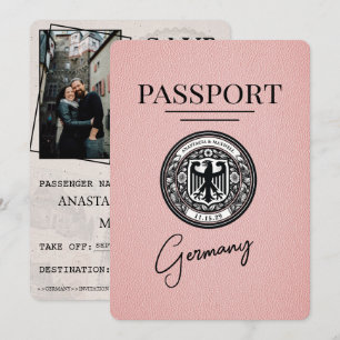 Pink Germanyパスポート日付の保存 セーブザデート
