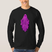 Pink ghost with middle fingers   tシャツ (正面)