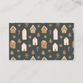 Pink Gingerbread House Diaper Raffle Ticket エンクロージャーカード (裏面)