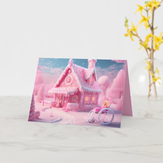 Pink Gingerbread World  カード (黄色い花)