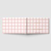 Pink Gingham Baby Shower Guest Book ゲストブック (全面)