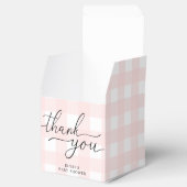 Pink Gingham Birthday Thank You Favor Box フェイバーボックス (オープン)