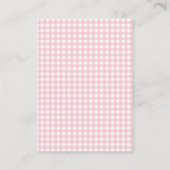 Pink Gingham Bow Floral Books For Baby エンクロージャーカード (裏面)