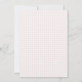Pink Gingham Bunny Tulips Vintage Baby Shower  招待状 (裏面)