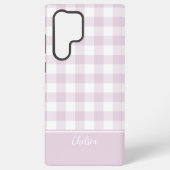 Pink Gingham Check MagSafe Tough Samsung Galaxyケース (裏面)