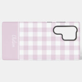 Pink Gingham Check MagSafe Tough Samsung Galaxyケース (裏面横)