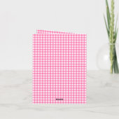 Pink Gingham Christmas Photo シーズンカード (裏面)